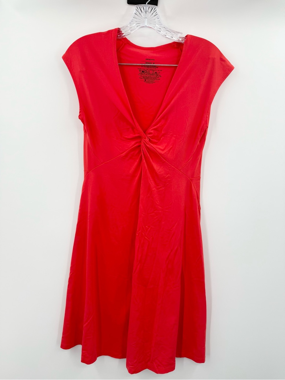 Patagonia Bandha Orange/Coral Jersey Knit Dress Size Medium